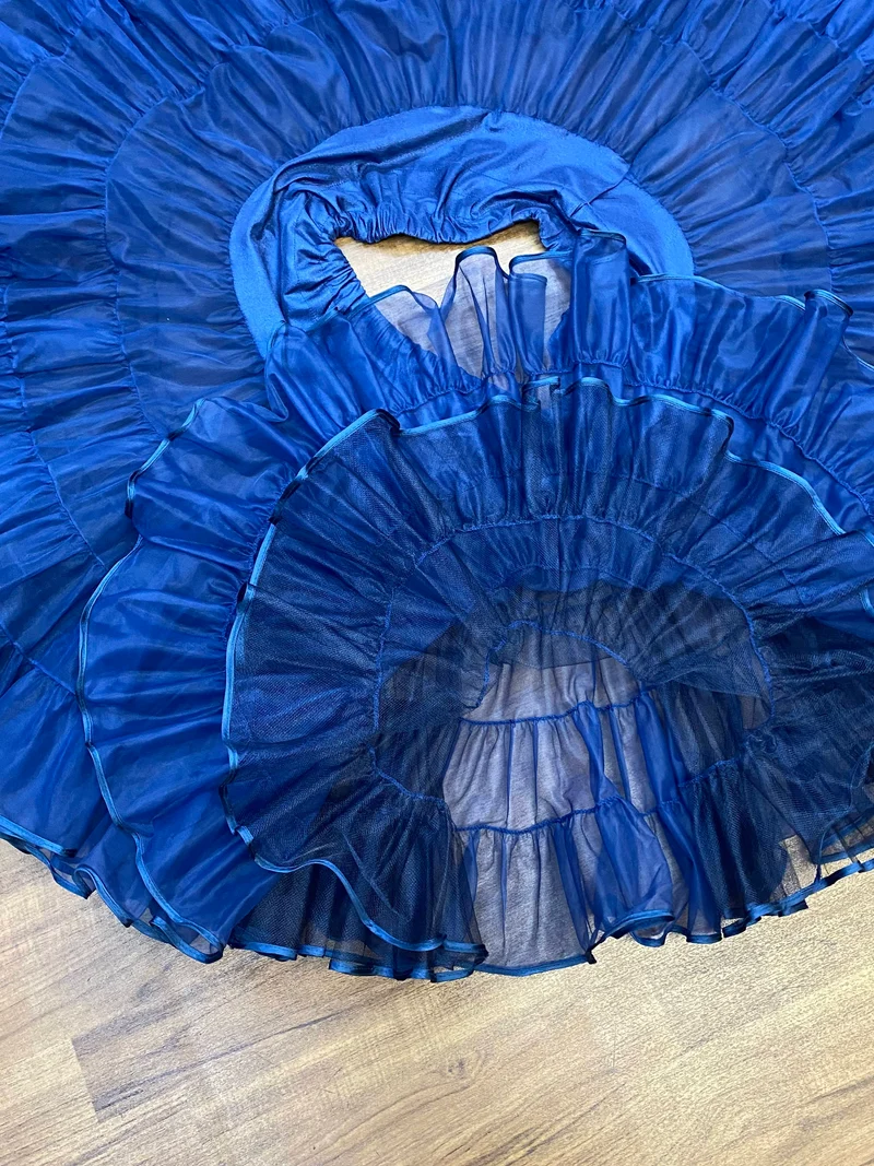 Vintage Petticoat dunkelblau 3-lagig Rockabilly 50er Jahre Gr. L
