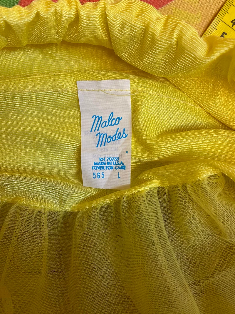 Vintage Petticoat gelb 3-lagig Rockabilly 50er Jahre Gr. L (40–44)