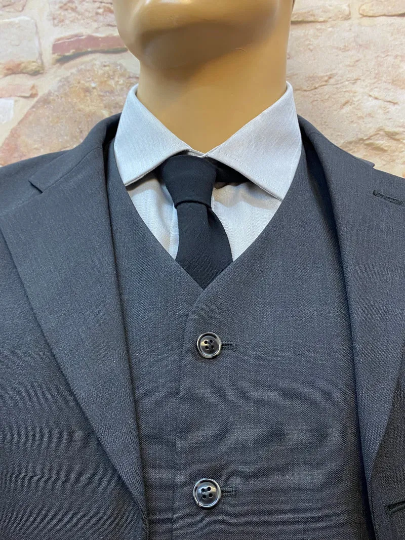 Vintage Herrenanzug Größe 54 – Dreiteiler mit Weste und Krawatte im Gatsby-Stil