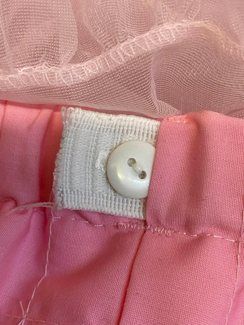 Vintage Petticoat rosa Malco Modes 3-lagig Rockabilly 50er Jahre Gr. M