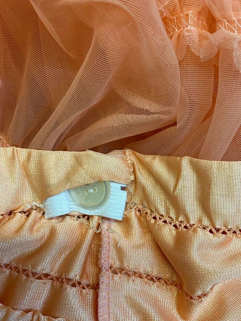 Vintage Petticoat apricot einlagig 50er Jahre Rockabilly Gr. 38–42