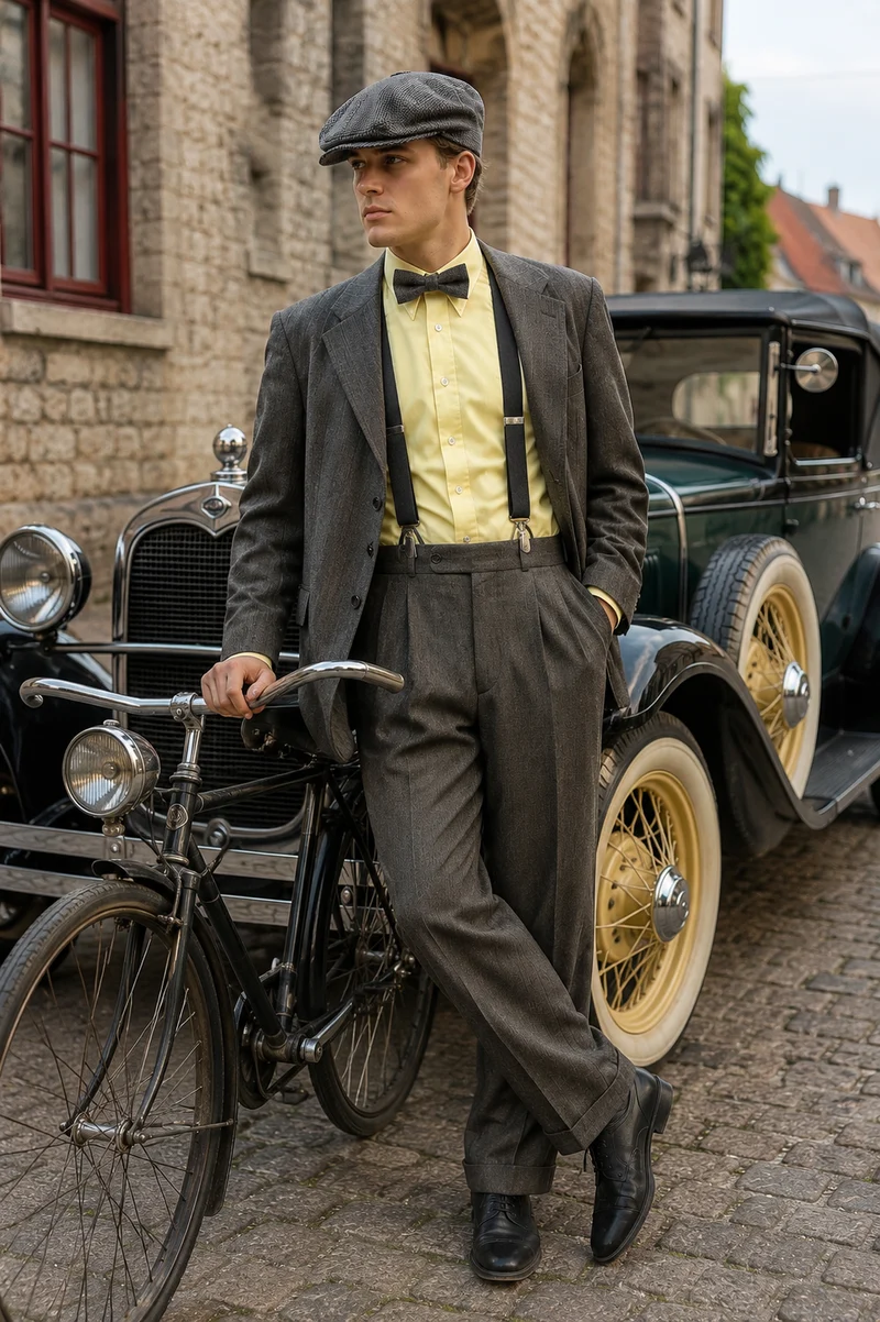 20er Jahre Vintage Anzug Komplett Outfit im britischen 1920er-Jahre-Stil Gr. 98
