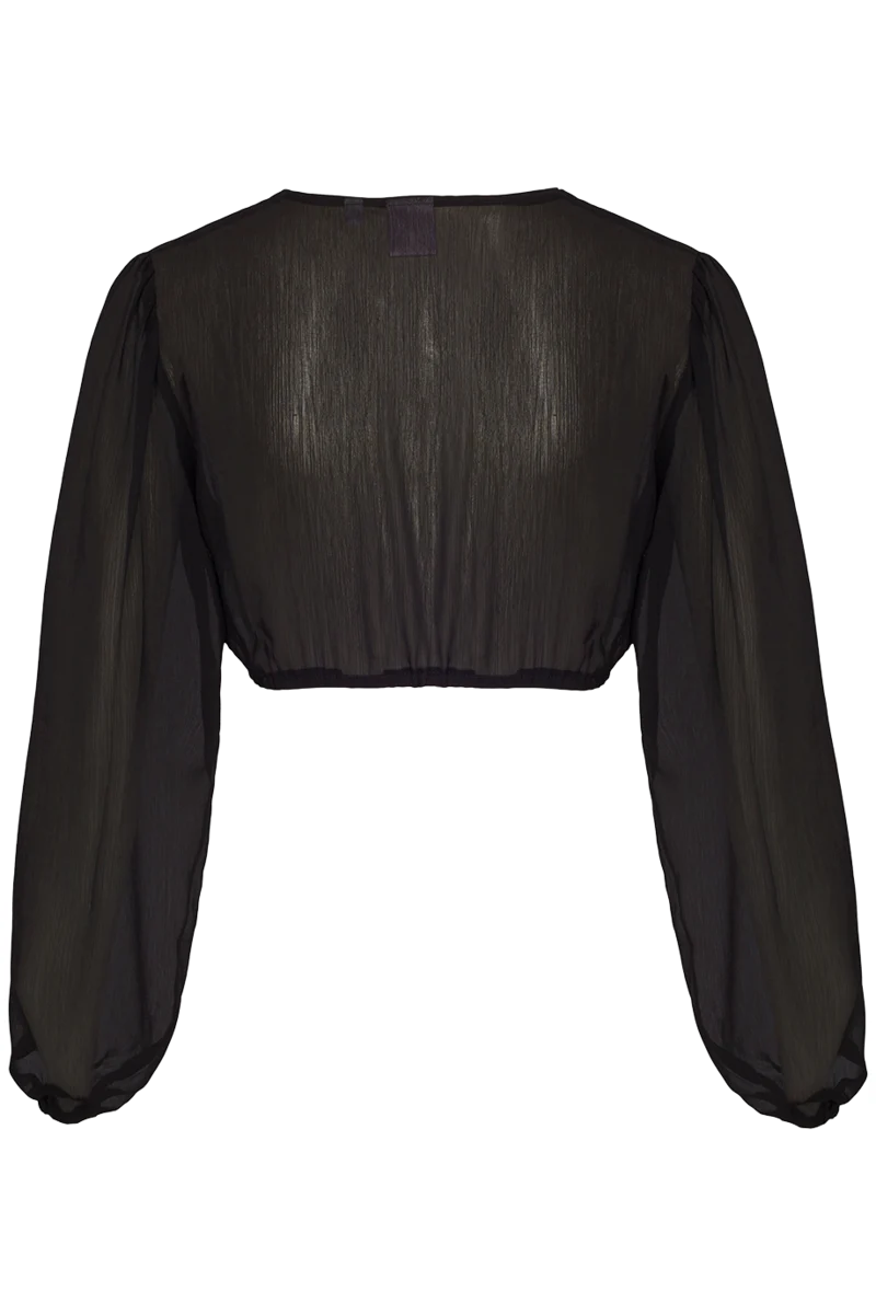 Dirndlbluse mit langen weiten Ärmeln