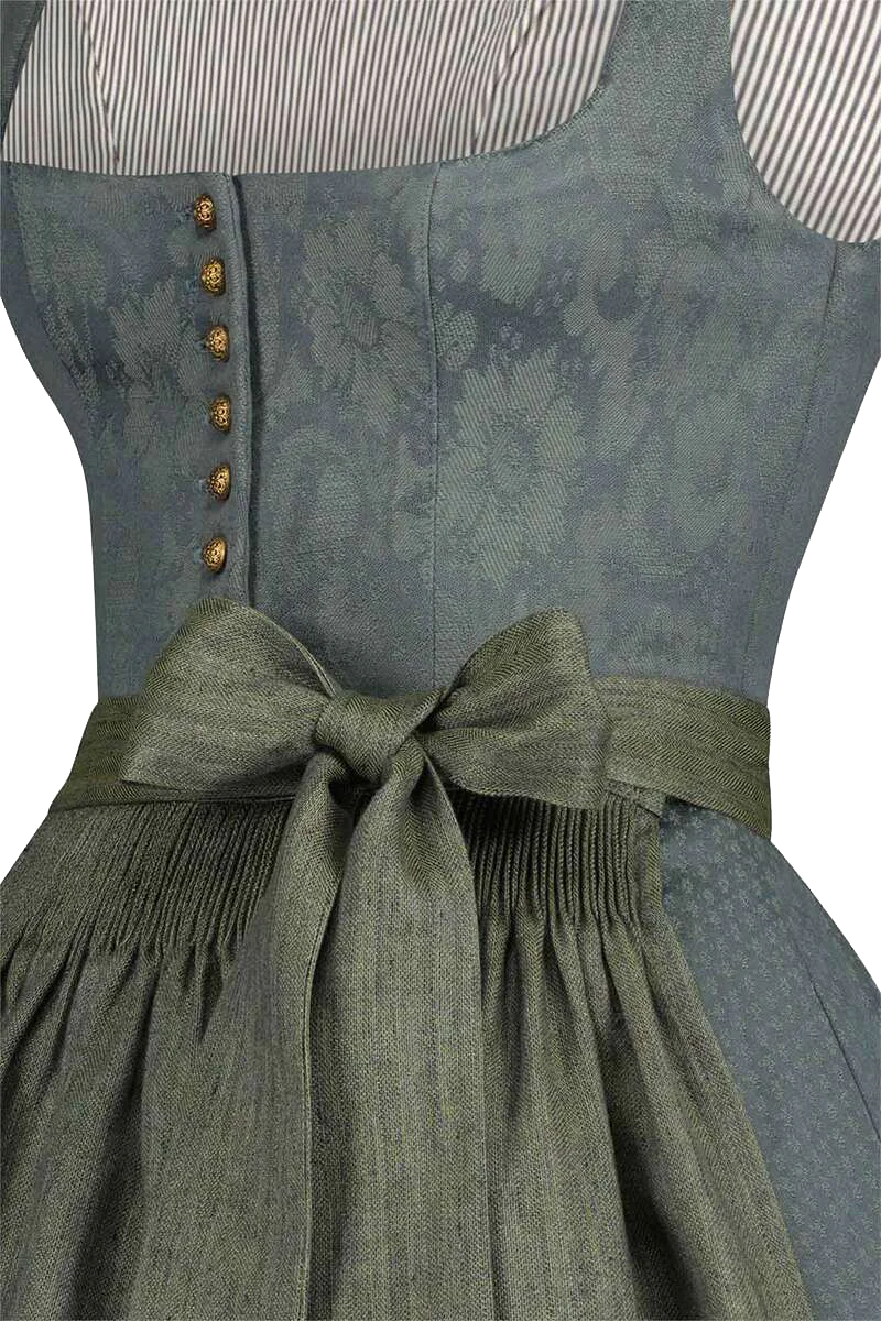 Stretchdirndl Goldfarbene Knöpfe