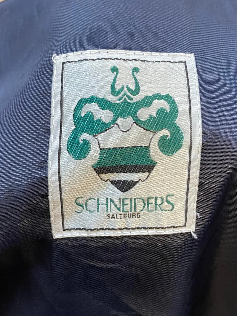 Schneiders Salzburg Herrenmantel – Navyblau – Gr. 56 – Vintage 1980er Jahre