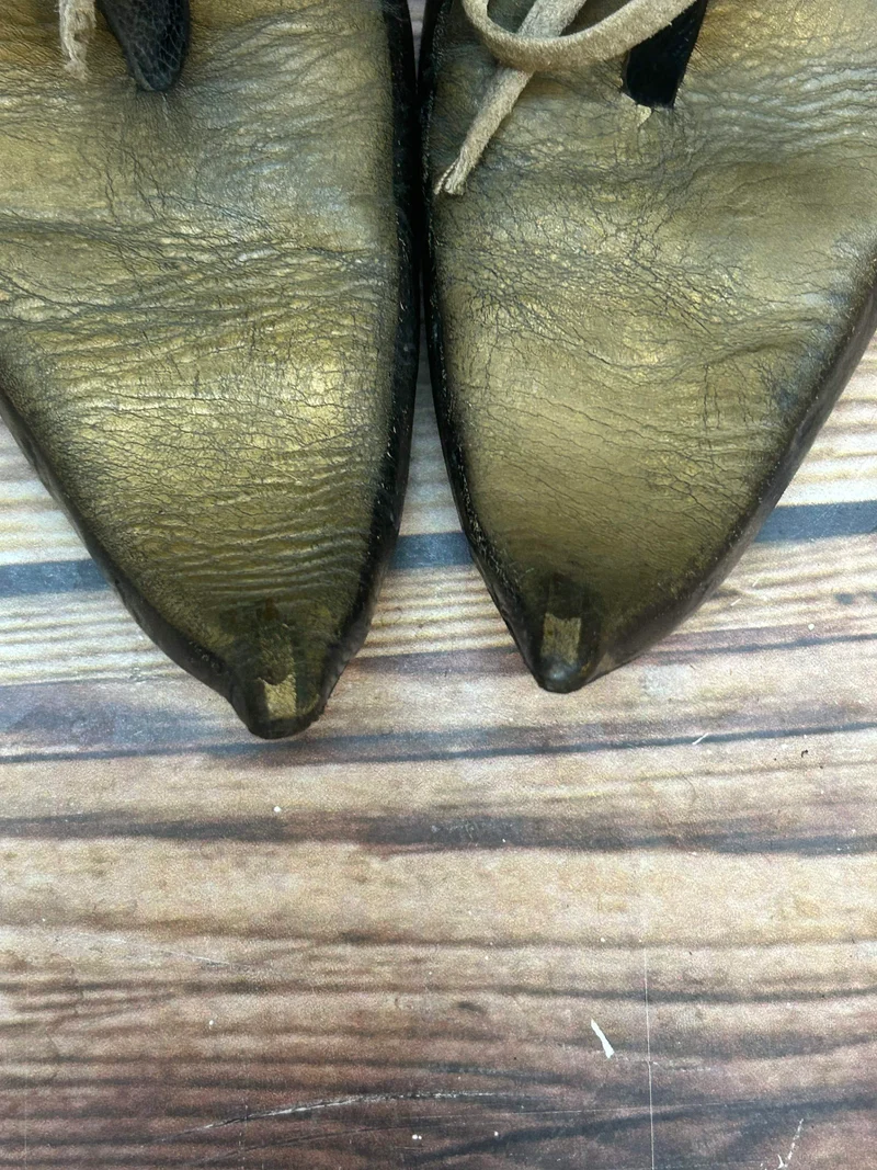 Vintage-Schuhe Schnabelschuhe - schwarz – Gr. 40