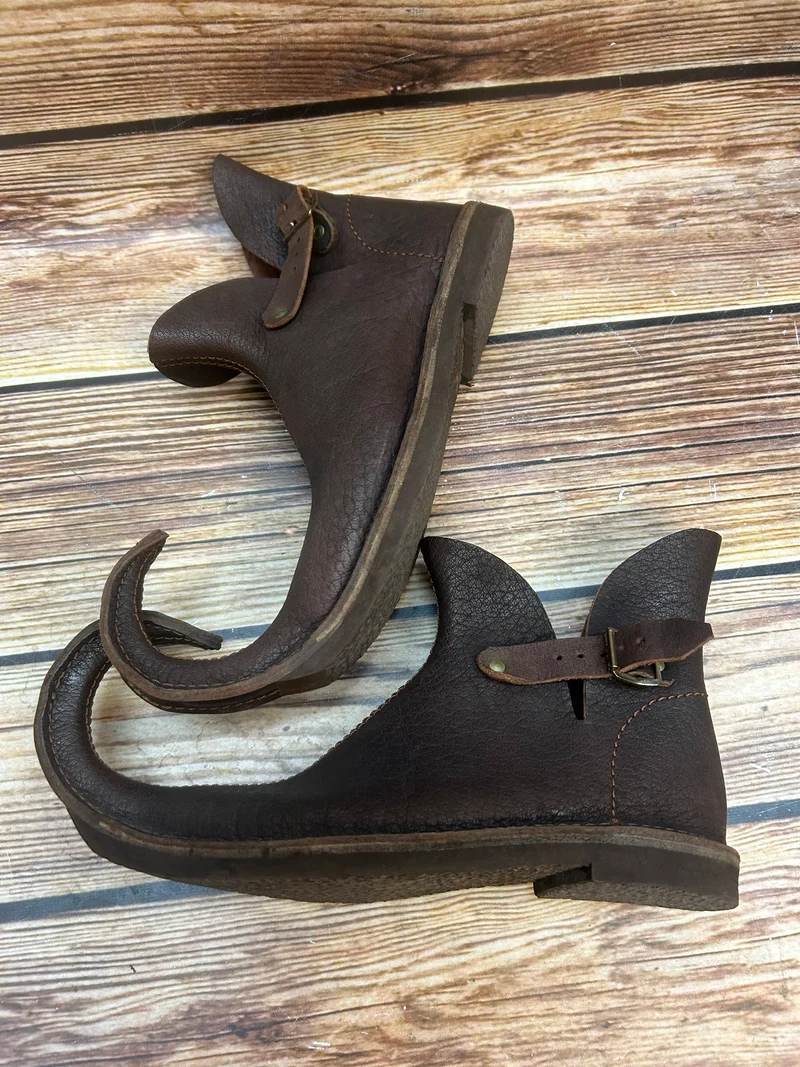 Vintage-Schuhe Schnabelschuhe – braun – Gr. 38