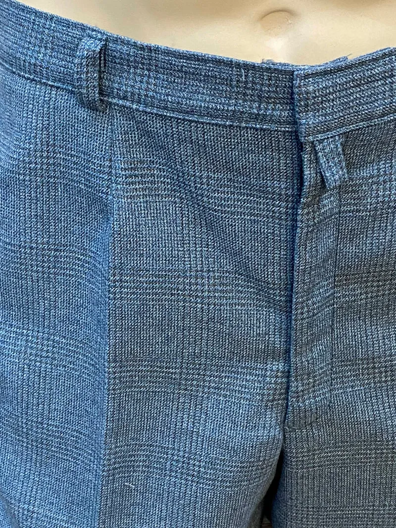 Graue Karo-Knickerbockerhose Herren Gr. 54 aus Wollmix