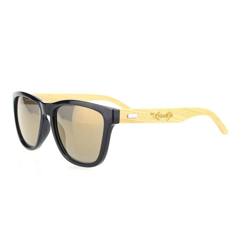 Bambus Sonnenbrille "Gäh mia aus da Sunn!"