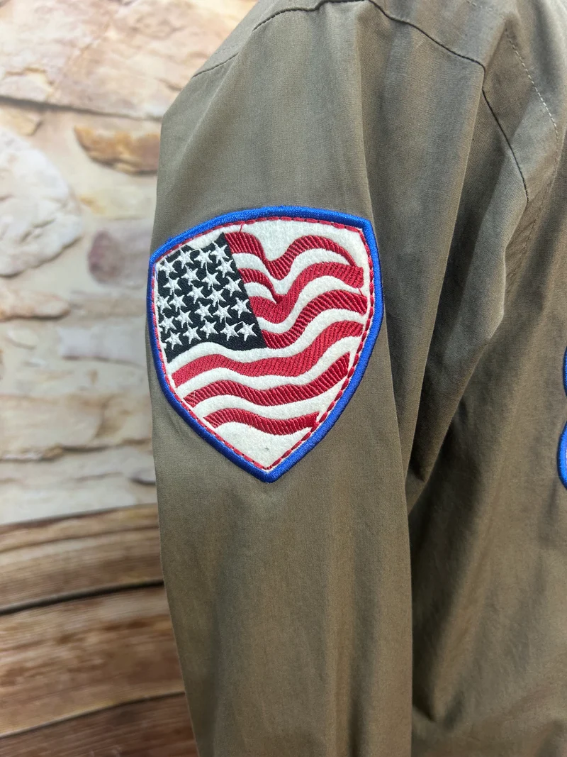 Vintage SWAT Hemd Herren Khaki Größe 50 NYPD Statement