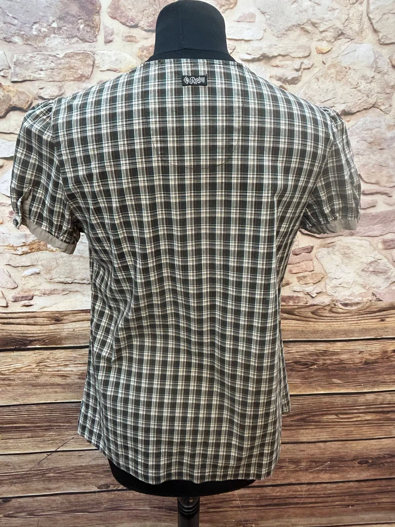 Vintage Trachtenbluse kariert von Replay Gr. 38