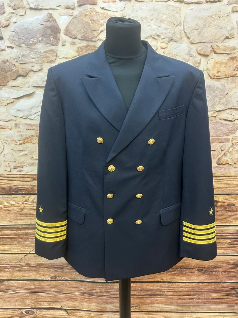 Vintage Marine Sakko Größe 54 – Dunkelblau goldenen Knöpfen