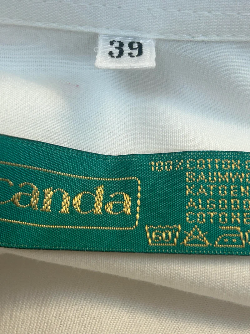 Smokinghemd Vintage Weiß Gr. 39 – Kläppchenkragen