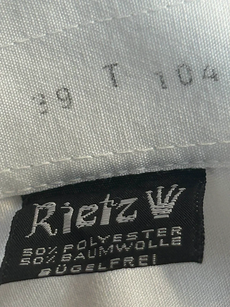 Vintage Smokinghemd Herren weiß Größe 39 für Fliege