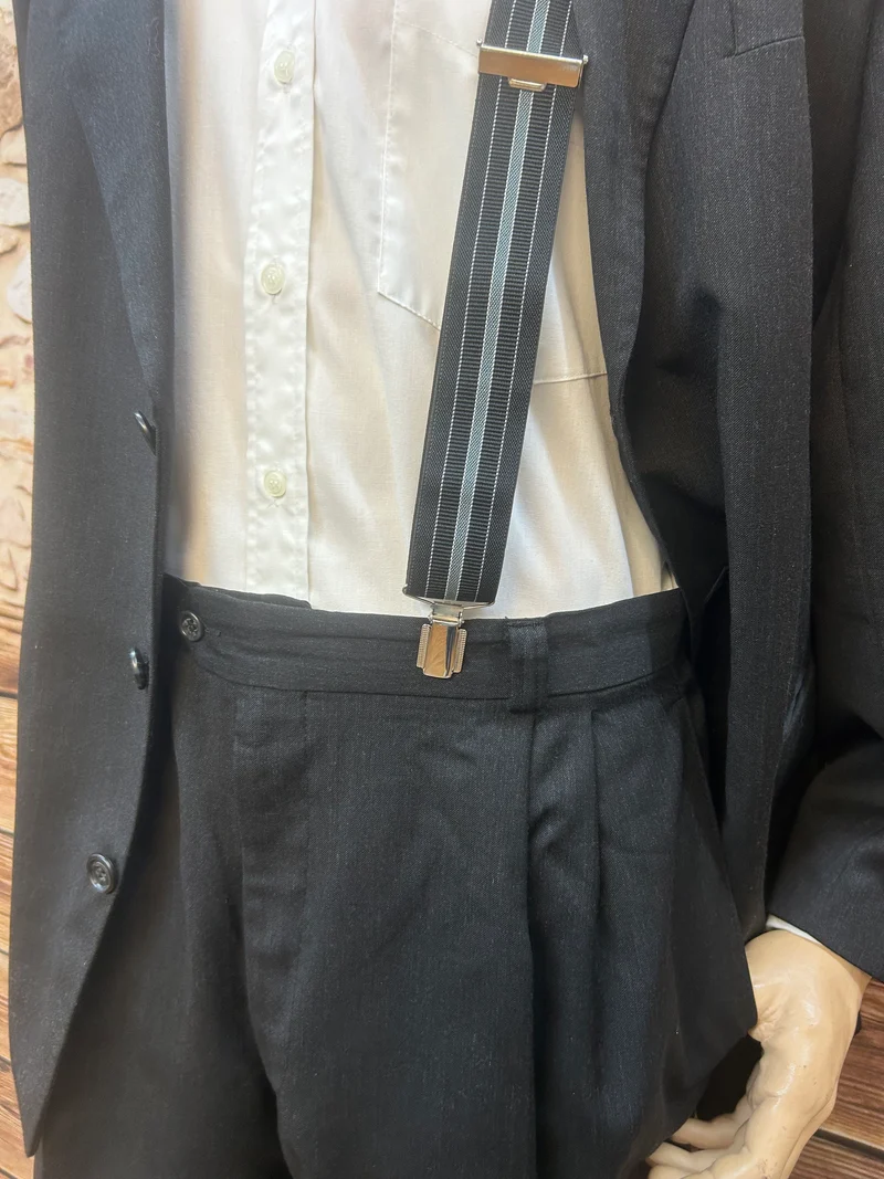 Vintage Herren Anzug Komplettset Größe 56 Schwarz mit Hut – 20er Jahre / 40er Jahre Stil