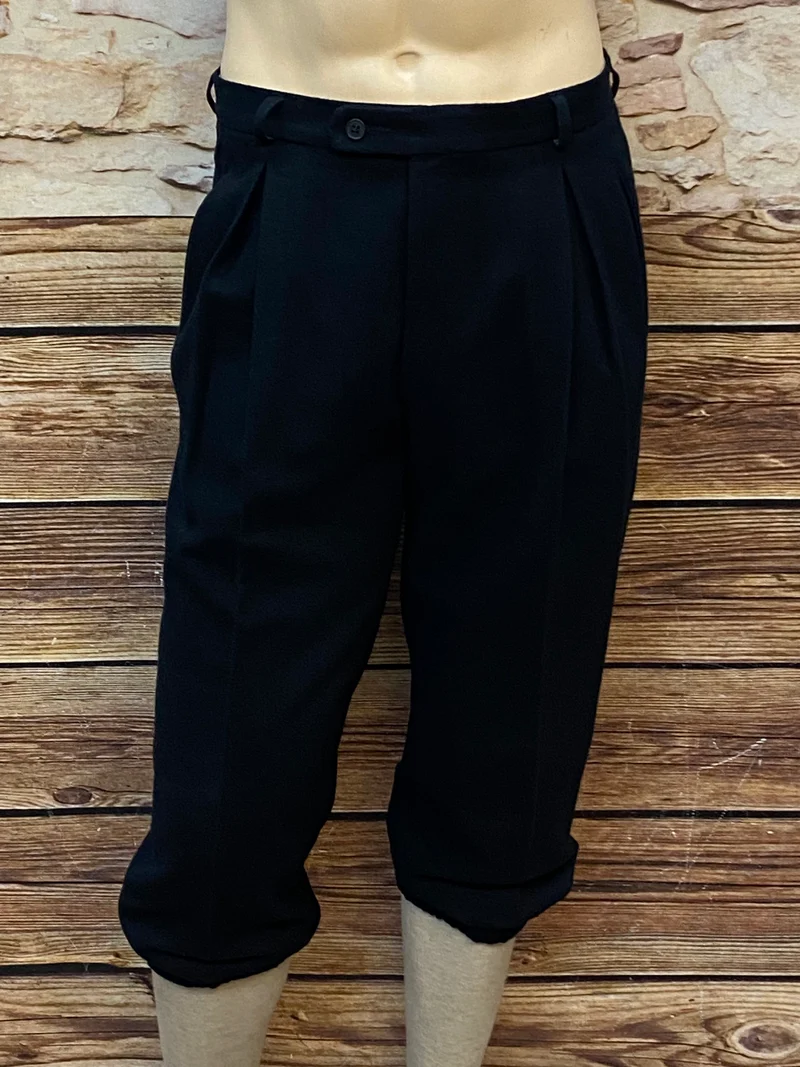 Schwarze Vintage Knickerbocker Hose Herren Gr. 50 – 20er Jahre Stil
