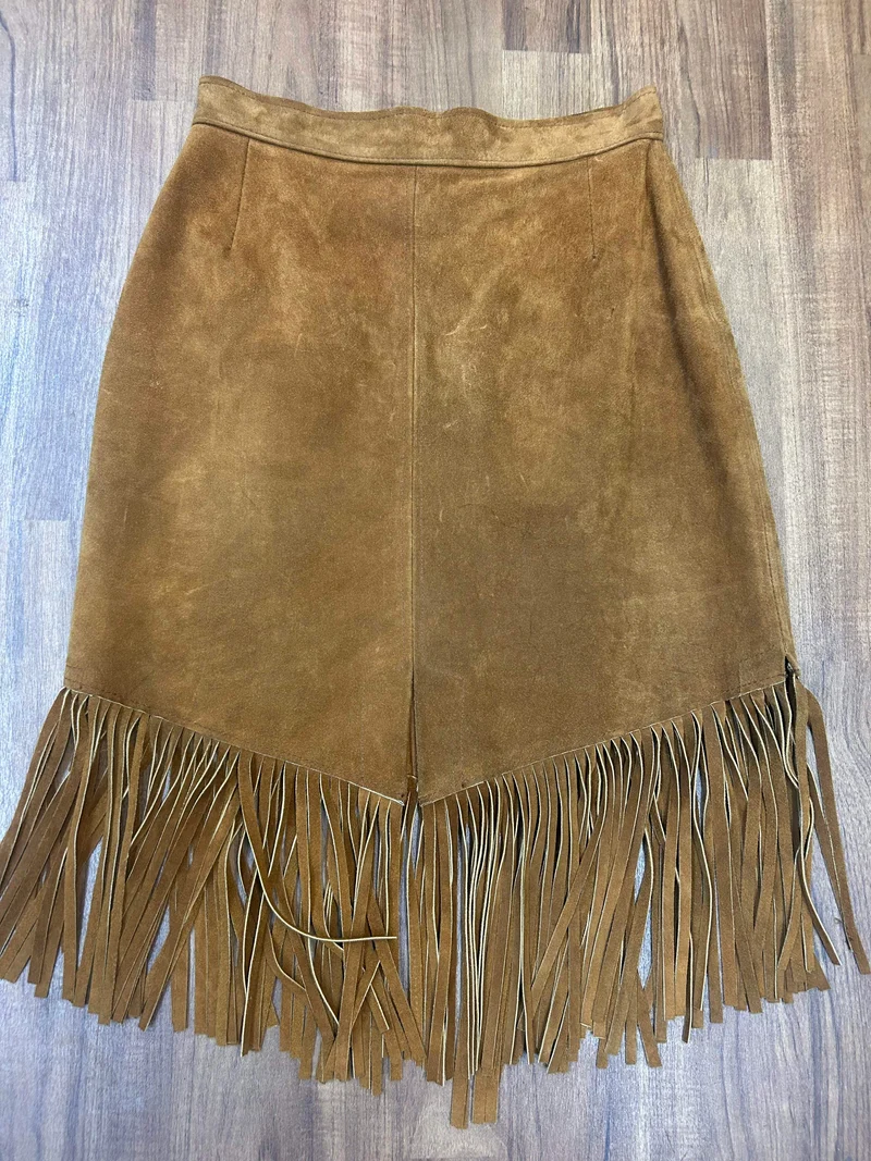 Wildleder- Rock Cape - Fransen