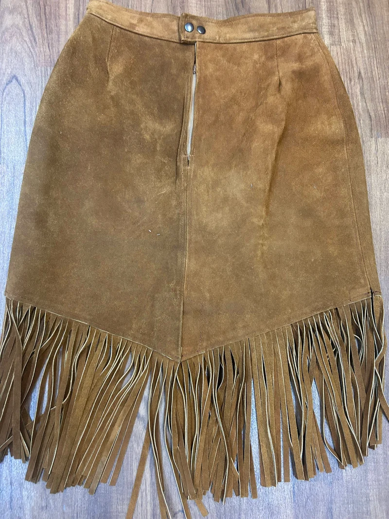 Wildleder- Rock Cape - Fransen