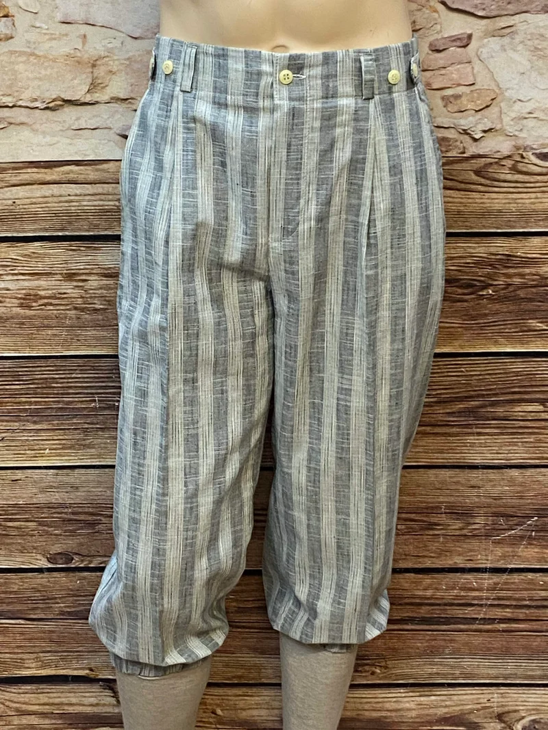 Vintage Knickerbocker Hose - grau gestreift - Größe 50