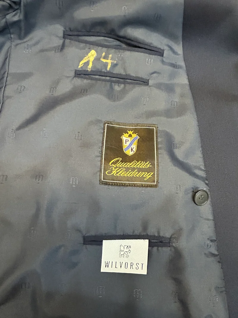 Marine-Offiziersjacke aus Schurwolle – Größe ca. 62