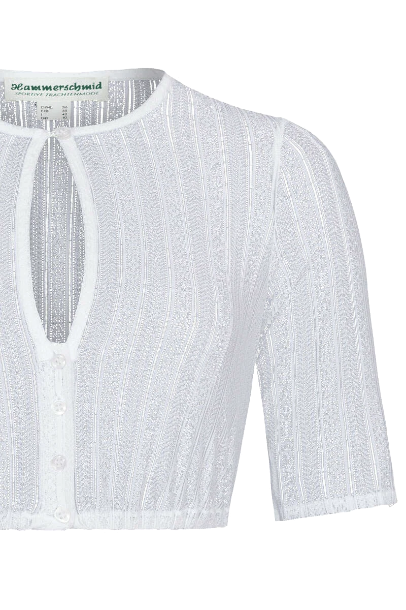 Dirndlbluse mit Tropfenausschnitt halbarm