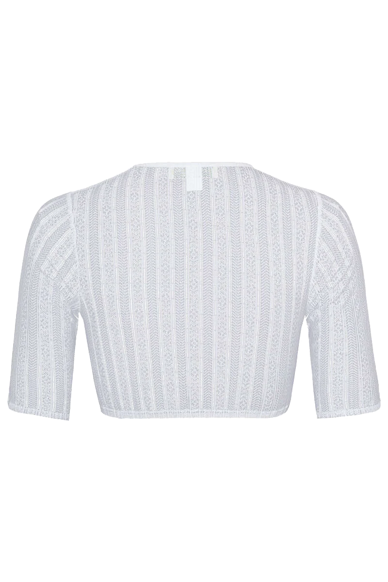Dirndlbluse mit Tropfenausschnitt halbarm