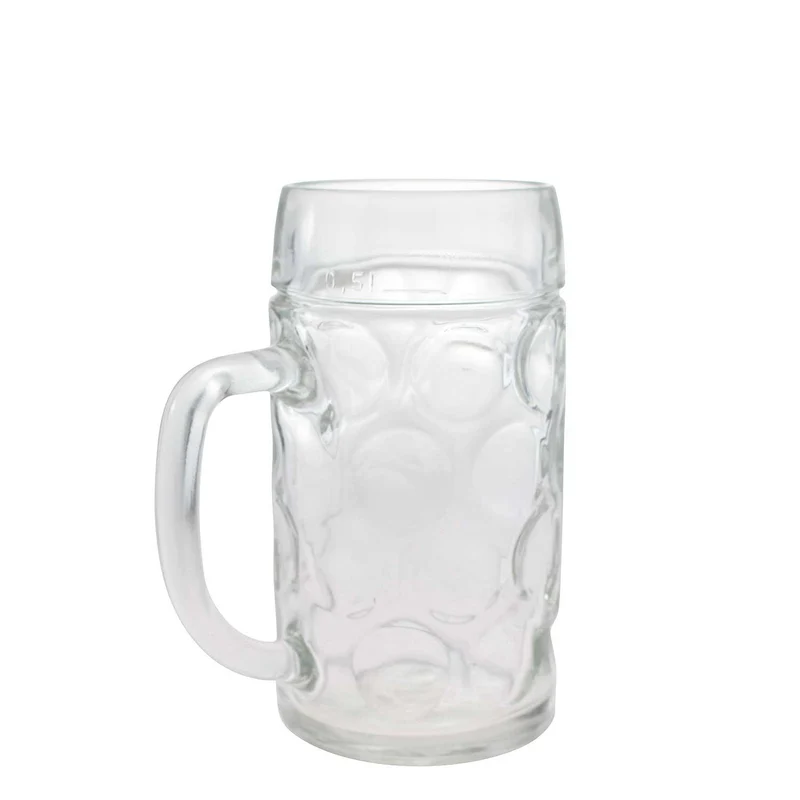 Glas Maßkrug mit Logodruck