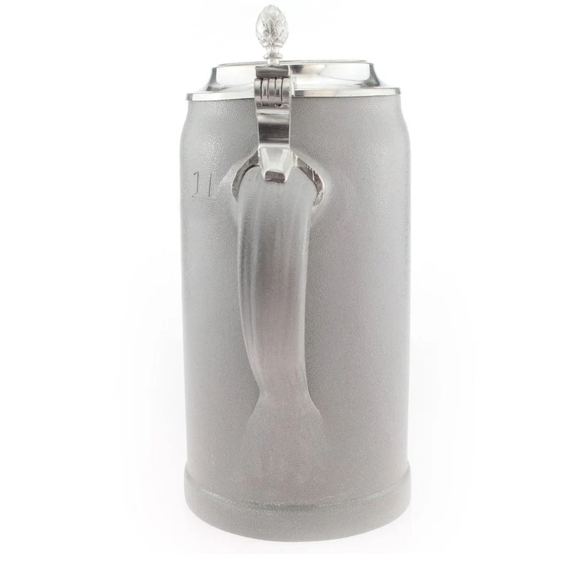 PREMIUM Bierkrug mit Zinndeckel & Prägung