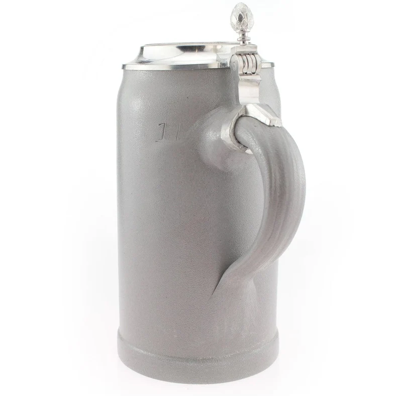 PREMIUM Bierkrug mit Zinndeckel & Prägung
