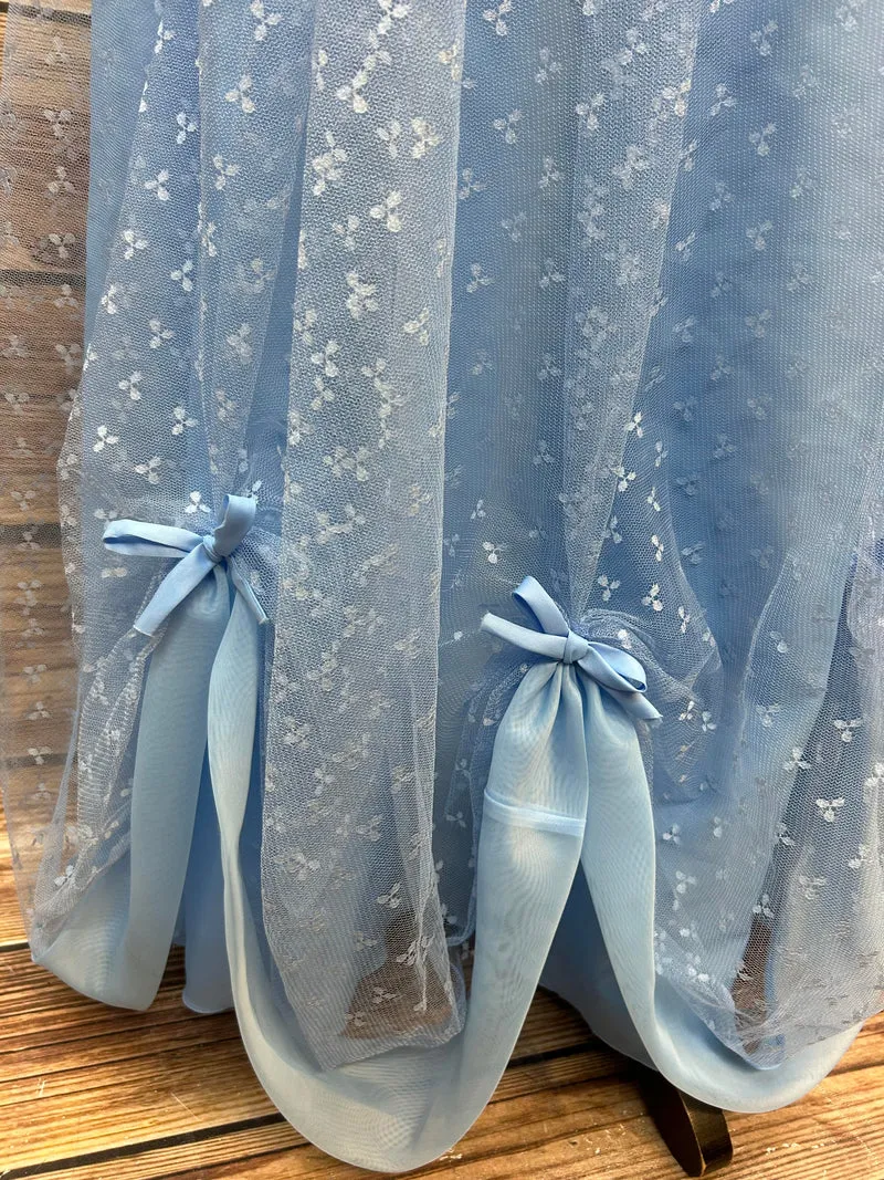 Hellblaues Tüll-Abendkleid | Größe 34/36 (S)