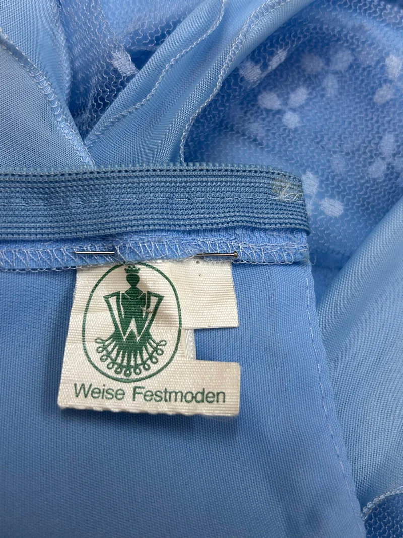 Hellblaues Tüll-Abendkleid | Größe 34/36 (S)