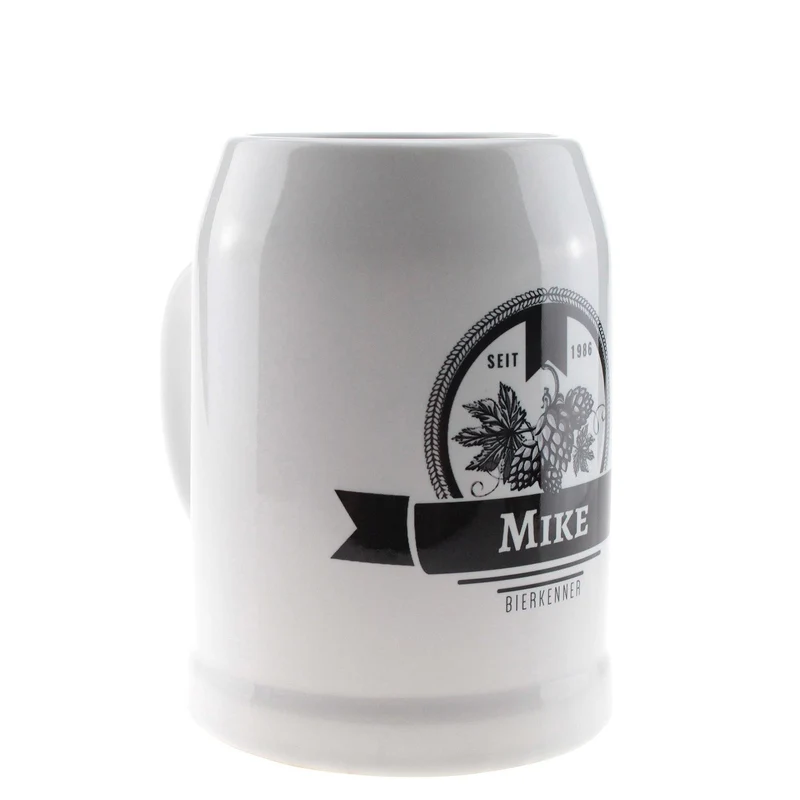 Stein Bierkrug "Hopfendolde" mit Wunschname