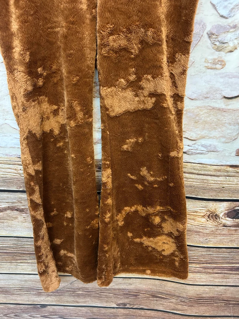 Vintage Schlaghose Braun Plüsch 70er Stil Gr. S von Pimkie