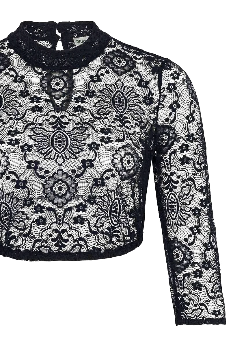 Dirndlbluse mit 3/4-Ärmeln