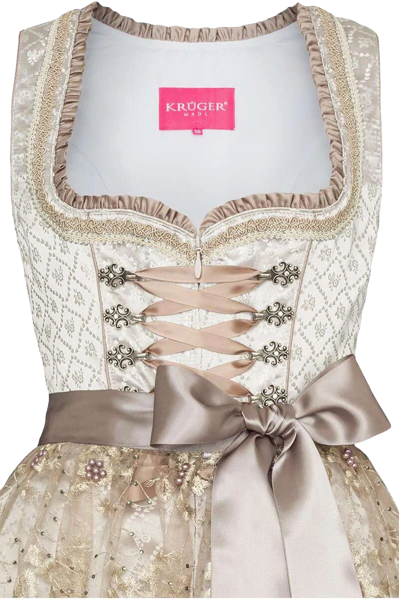 Mini-Dirndl mit Spitzenschürze