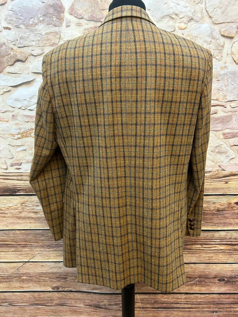 Britisches Tweed-Sakko Herren kariert Gr. 52