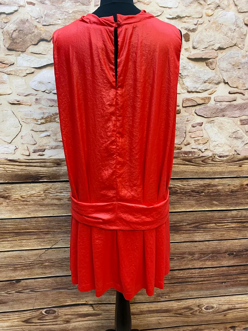 Rotes Drop-Waist Kleid von Armani Jeans Gr. 44