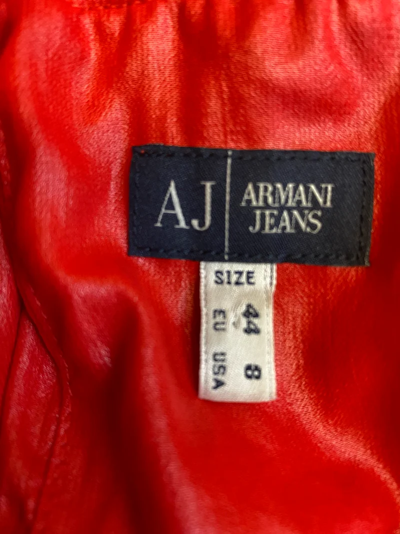 Rotes Drop-Waist Kleid von Armani Jeans Gr. 44