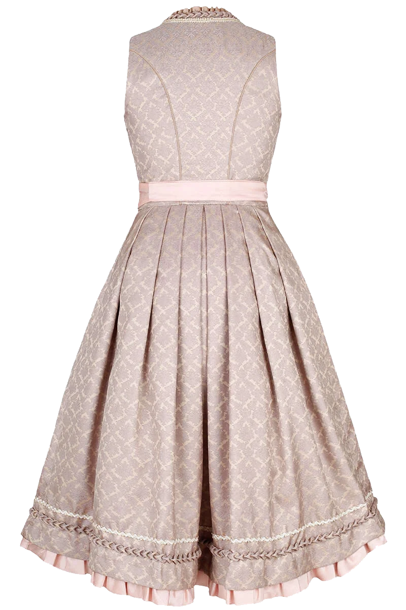 Midi-Dirndl mit Spitzenschürze