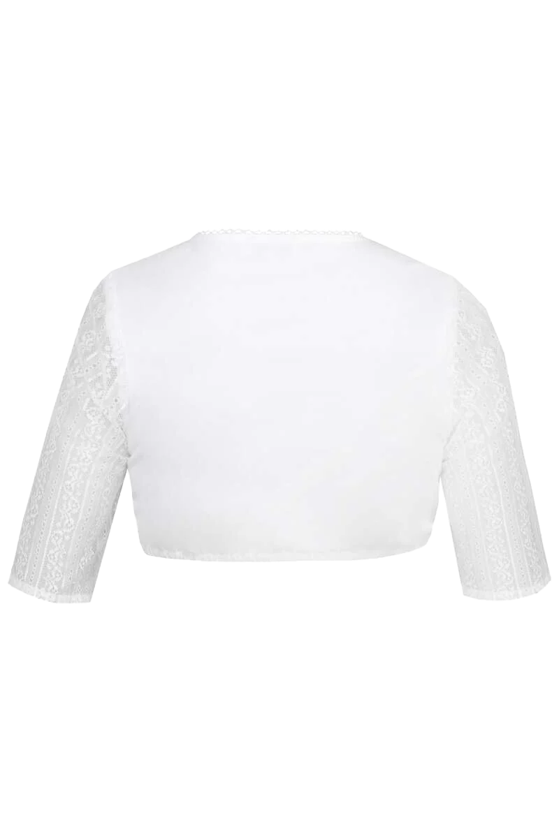 Dirndlbluse mit halblangen Spitzenärmeln