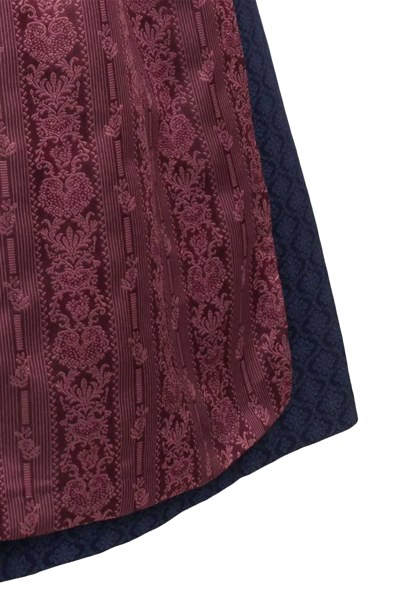 Lodendirndl weinrot blau