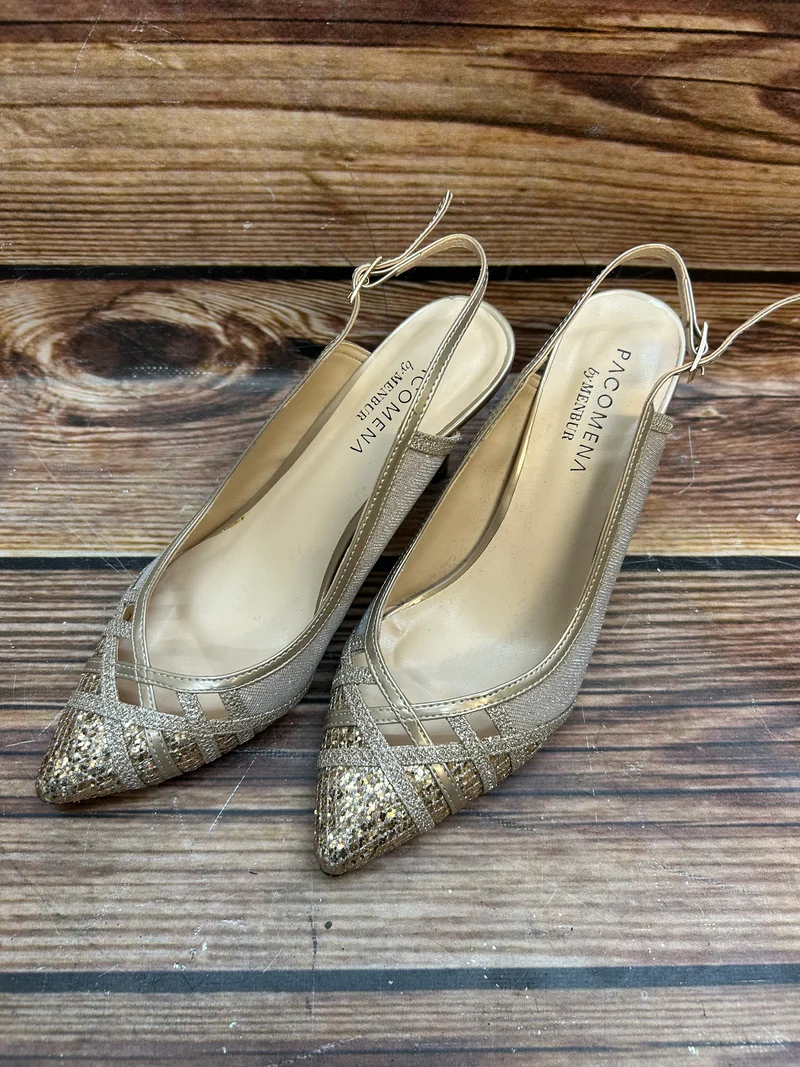 Vintage-Schuhe Glitzernder Pumps Größe 38