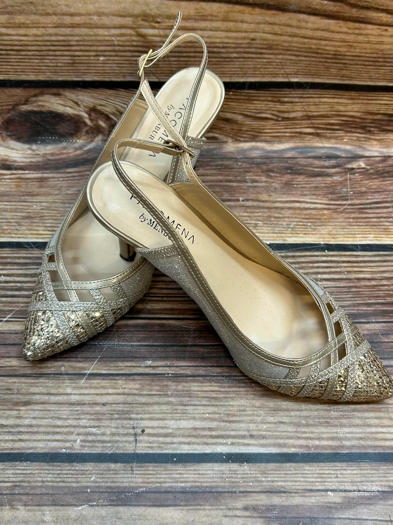 Vintage-Schuhe Glitzernder Pumps Größe 38