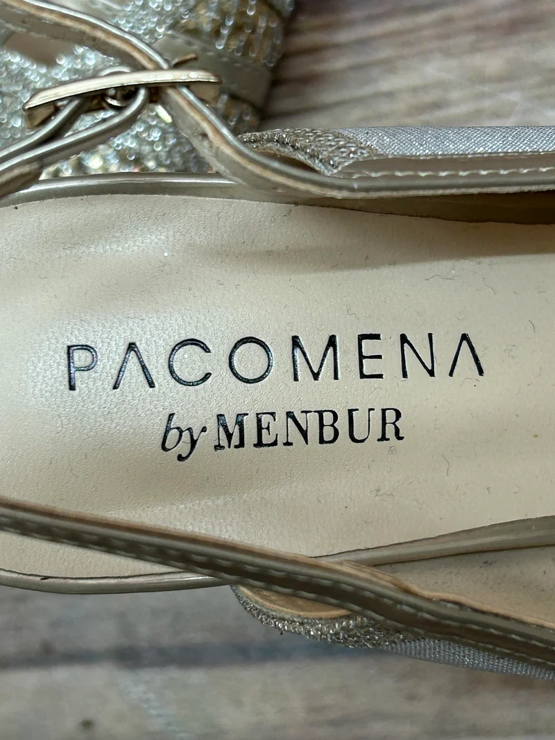Vintage-Schuhe Glitzernder Pumps Größe 38
