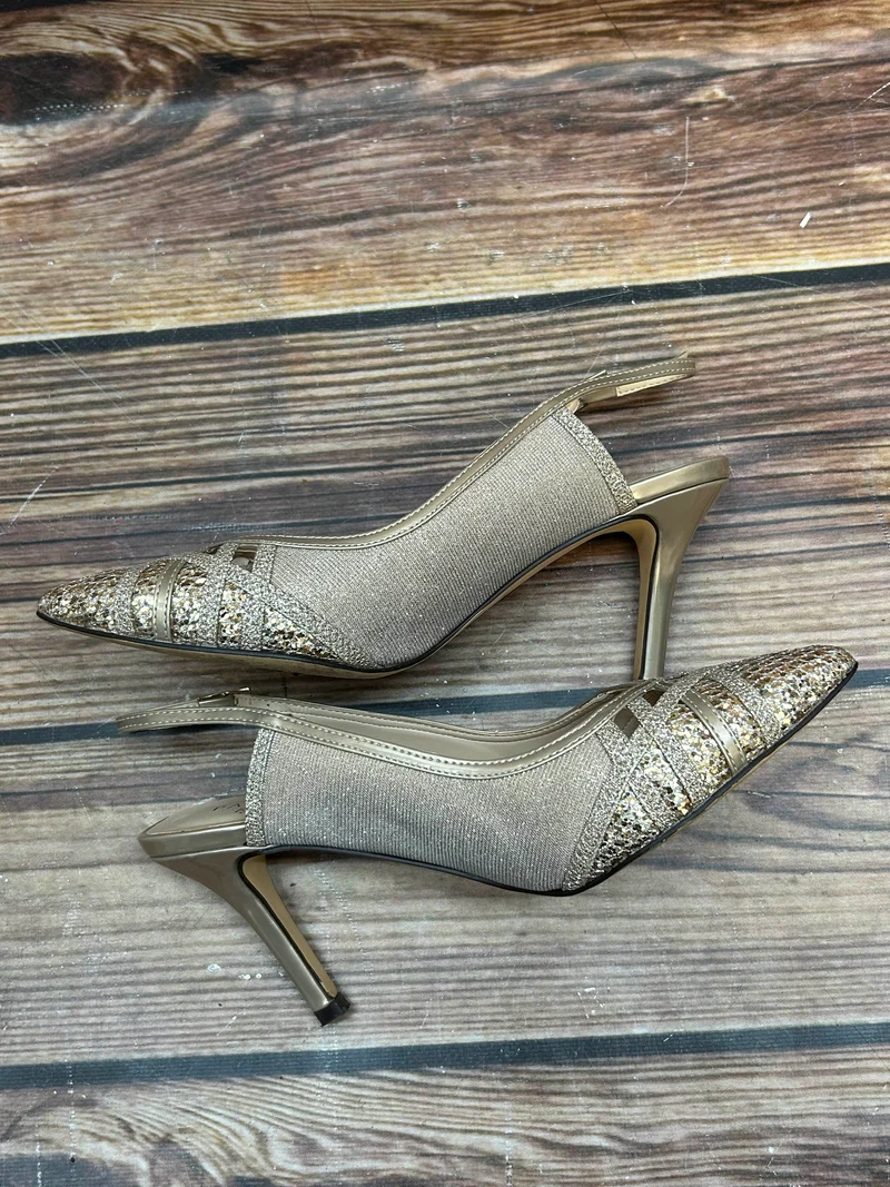 Vintage-Schuhe Glitzernder Pumps Größe 38