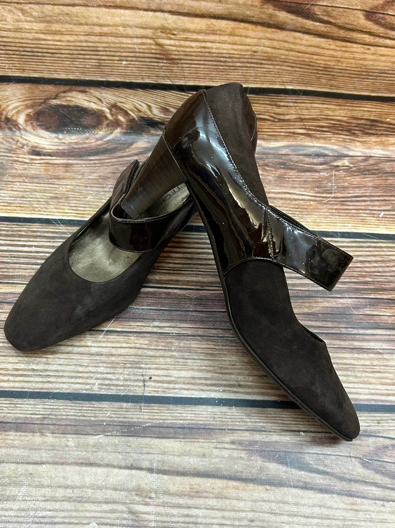Vintage-Schuhe Wildleder-Pumps Gr. 39