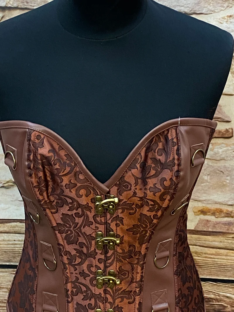 Korsett - Steampunk - braun - Größe 36
