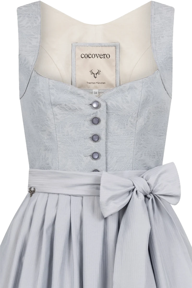 Midi-Dirndl mit dezentem Blumenmuster und Herzausschnitt