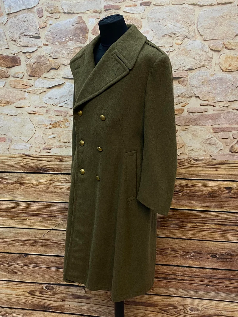 Original 1960er Militärmantel Oliv – Vintage Theater Kostüm Gr. 48 Unisex