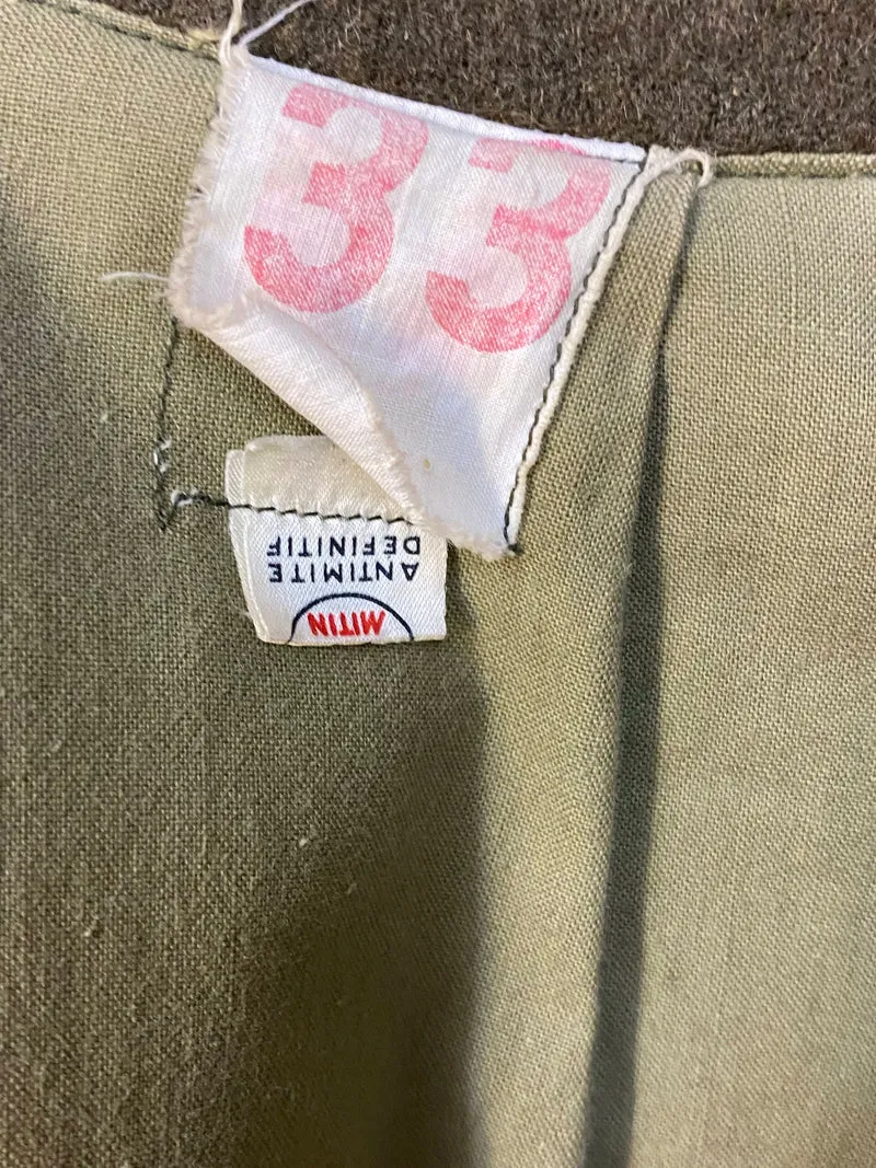 Original 1960er Militärmantel Oliv – Vintage Theater Kostüm Gr. 48 Unisex